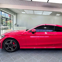 Vinyle de recouvrement automobile en PET TPU moulé, rouge fraise, ultra brillant, effet cristal, rouleau complet 1,52x18m/5x60ft pour voitures - Vente en gros