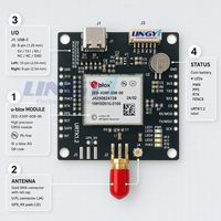 Module GNSS haute précision toutes fréquences ZED-X20P ZED-X20P-00B-00 avec SM-A et USB C, carte récepteur GNSS InCase PIN