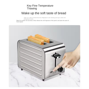 A Stainless Steel Toaster Oven with 4 or 6 Slices Sandwich Toaster for Heating, Thawing and Baking Breakfast. - Product Image 4