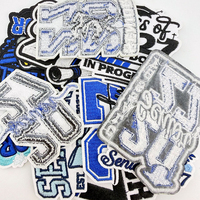 Patchs brodés de qualité supérieure pour la promotion 2027, assortiment de motifs thermocollants pour vêtements et chapeaux de remise des diplômes