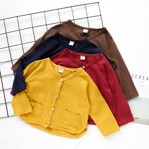Kids Long Sleeve Shirt V Neck Cotton Casual T Shirt Children Clothes Toddler Outfits Wholesale T-Shirt Kids <b>Cardigans</b> Girls Tops - Product Image 6