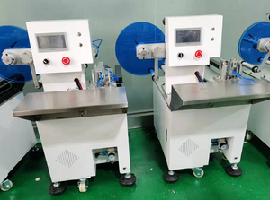 Automatic Wire Harness Flag Round Tube Data <b>Cable</b> Earphone Usb Double Fold Folding Labeling Machine Label Fold in Half Machine - Product Image 3