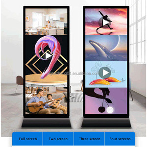 Tầng đứng màn hình 64inch LCD kỹ thuật số biển và hiển thị di động Poster kiosk màn hình cảm ứng máy quảng cáo với đồ họa - Product Image 2