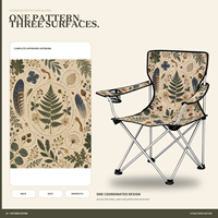 Chaise de camping en gros avec porte-gobelet latéral et logo et motif personnalisés pour l'étude en plein air et la randonnée