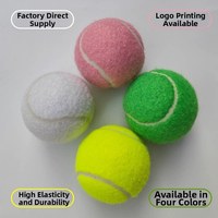 Balles de tennis d'entraînement professionnelles jaunes, roses, blanches, vertes, haute élasticité, diamètre 65 mm, poids 55 g, rebond 135-145 cm, modèle 6688