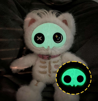 Haute qualité Halloween chat fantôme crâne poupées en peluche yeux brodés nouveauté décorations pour la maison PP coton boîte de remplissage emballage