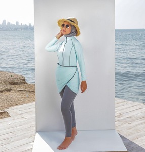 Burkini de haute qualité avec imprimé floral <span class=keywords><strong>UPF</strong></span> <span class=keywords><strong>50</strong></span> + écologique tissu à séchage rapide maillots de bain musulmans maillots de bain conceptions bas quantité minimale de commande - Product Image 3