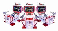 Simulateur de pistolet de jeu à pièces de haute qualité à mouvement complet Machine de tir de balle intérieure Centres de jeu en métal durables d'amusement
