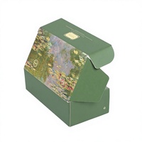 Boîte de parfum de luxe avec logo personnalisé, design à fentes, papier artistique de 1 mm, impression brillante et dorée, emballage élégant pour flacon de parfum