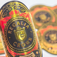Étiquette personnalisée pour bande de cigare, anneau de cigare, étiquette privée personnalisée OEM, logo personnalisé, estampage à chaud or, gaufrage, débossage, vernis sélectif UV