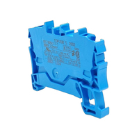 2002-1204 Bornier de raccordement industriel DIN Rail Mount, connecteur traversant, bleu, en stock, version allemande originale 2002-1204
