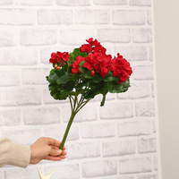 3 Model Bunga Geranium Merah Buatan 42/68/86cm, Tanaman Rambat Geranium Gantung, Buket Geranium Palsu untuk Dekorasi Rumah, Taman, dan Luar Ruangan