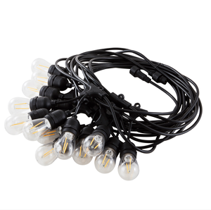 Guirlande lumineuse LED d'extérieur pour Noël E26 / E27 Ampoule à base noire avec fils pour ceinture - Product Image 1