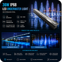 Lampu LED Linear Tahan Cuaca IP68 untuk Penerangan Lantai Bawah Tanah, Cocok untuk Plaza, Mal, Lapangan, Resort 36W 24V