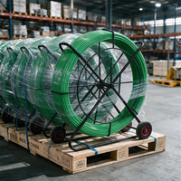 Tire-câble en fibre de verre sur roue pour l'installation de câbles souterrains