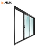 Porte coulissante en verre à rupture de pont thermique résistante aux intempéries, système de porte coulissante à économie d'énergie, portes en plastique, portes coulissantes en PVC