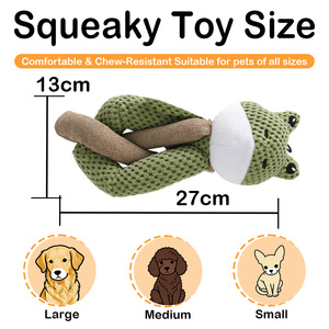 Hot Selling Plush Cartoon <strong>Frog</strong> Pet <strong>Toy</strong> Squeaky Interactive <strong>Dog</strong> Chewing <strong>Toy</strong> for Training - Product Image 5