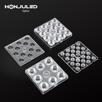 HONJU Lentille optique LED pour extérieur, indice de protection IP65, angle de faisceau de 90 degrés, taille personnalisée, conception à haute transmission, compatible avec les LED 5050