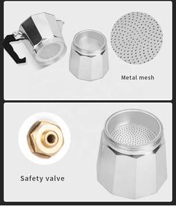 Cafetière Moka en aluminium de qualité supérieure, 3 tasses, pour expresso, <span class=keywords><strong>café</strong></span> cubain, cappuccino, latte - Product Image 4