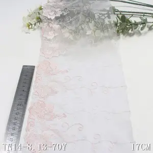 China Factory Supplied Embroidery Lace Flower Lace Trim Mesh Lace Fabric For Women Dress Wholesale