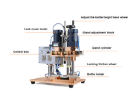 Machine à vis de couvercle en verre en plastique de bureau semi-automatique pressant la machine de capsulage