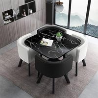 Nouveau design Économisez de l'espace Chaise et tables de salle à manger populaires Ensemble de salle à manger pour la maison et l'hôtel