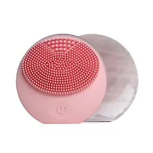 Roze Jade Facial Schoonheid Machine Gezicht Borstel Pore Cleaner Makeup Cleaning Silicone Borstel