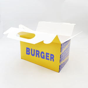Cajas de Cartón para <span class=keywords><strong>Hamburguesas</strong></span>, Pollo Frito y Comida para Llevar, Personalizadas de Fábrica, con Laminado Mate, Cartón Marfil, Desechables - Product Image 4