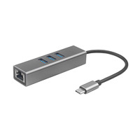 Adaptador de Tarjeta de Red Ethernet USB 3.0 a Gigabit RJ45 con HUB USB 3.0 para MAC, PC, Laptop y Notebook