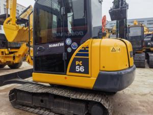 Excavatrices d'occasion Komatsu Pc56-7 d'origine japonaise, mini-excavatrice Pc56-7, équipement de construction en parfait état à vendre - Product Image 2