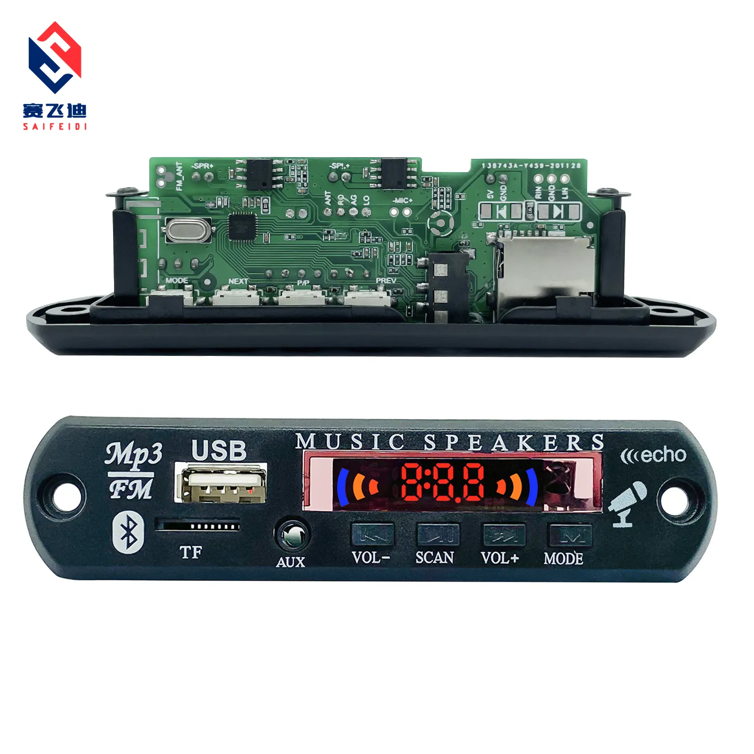 Blue tooth USB TF Fm Radio MP3 Player Module Amplifier Decoder Board 5V Wireless Audio Radio