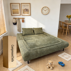 Sofá Modular Convertible Comprimido y Sellado al Vacío, Diseño <span class=keywords><strong>Espacioso</strong></span> para Descansar, Esquinas Redondeadas Seguras para Niños, Ahorro de Espacio para el Hogar - Product Image 3