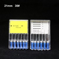Limes endodontiques dentaires K-Files en acier inoxydable, manuelles, carrées, pour le traitement des canaux radiculaires