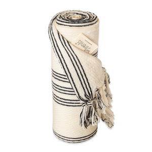 Taste Trends <b>Luxury</b> 100% Raw Cotton Turkish Striped Peshtemal Fouta Quick Dry Absorbent Sand Free Custom Logo Beach Pool Bag - Product Image 3