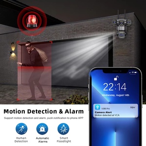 Cámara <span class=keywords><strong>IP</strong></span> V380pro 4G con Tarjeta SIM, Tres Lentes, PTZ, Seguridad para el Hogar, 6MP, Exterior, Inalámbrica, WIFI, Monitor de Red, CCTV, IA, Fabricante de Cámaras - Product Image 3