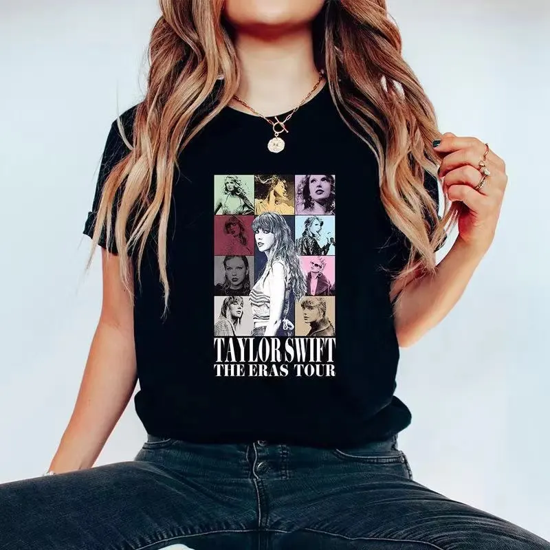 Toptan popüler kadın müzik sevgilisi gömlek Vintage mektuplar konser yaz hayranları hediye Taylor T Shirt