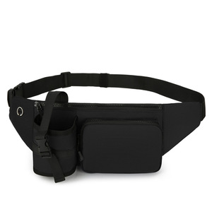 Large Capacity Multifunctional Sports Fanny Pack Oxford Material Zipper Portable <b>Water</b> <b>Bottle</b> <b>Holder</b> for Running Hiking Travel - Product Image 2