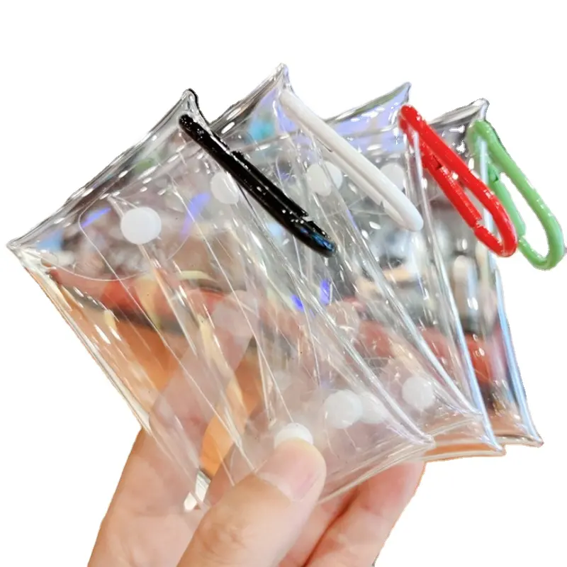 Модный ПВХ кошелек для монет прозрачный каваи мультяшная кукольная сумка новый бумажник держатель для ключей сумка для хранения прозрачный маленький мешочек для рук кошельки