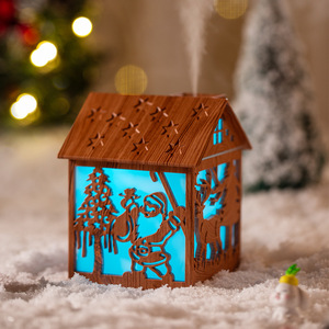 Humidificador de Madera con Luz que Cambia de Color, Difusor de Aromaterapia de Sobremesa con Alimentación USB, Pequeña Capacidad Inferior a 0.5L - Product Image 3