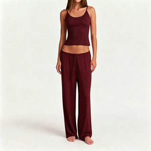 Set <span class=keywords><strong>Pigiama</strong></span> Traspirante in 2 Pezzi, Canotta e Pantaloni Lunghi, in Modal Lenzing, per Donna - Product Image 5