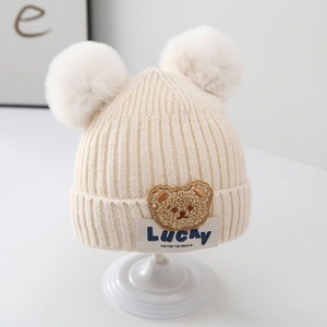 <span class=keywords><strong>Bonnet</strong></span> <span class=keywords><strong>en</strong></span> laine tricoté pour enfants-conception de dessin animé mignon-chapeau de bébé de style garçons et filles d'hiver-chaud et protecteur pour le chapeau d'oreilles - Product Image 3
