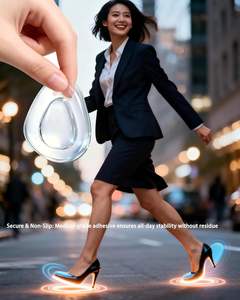 Semelles adhésives pour talons hauts, coussinets en gel pour chaussures, doublures orthopédiques de soutien de la voûte plantaire, soulagement de la douleur, antidérapantes pour escarpins femme - Product Image 2