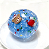 CHENXI Balle anti-stress personnalisée en sable glacé de 6 cm, faite à la main, à presser, croquante, jouet sensoriel, balle anti-stress fruitée pour fête
