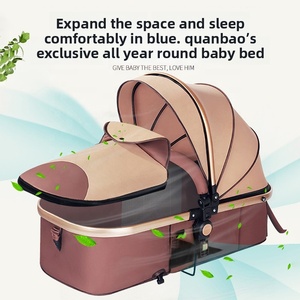 รถเข็นเด็กแนวนอนสูงแบบสองทางโช้คอัพอเนกประสงค์แบบสามในหนึ่งเดียวสำหรับรถเข็นเด็กทารกแรกเกิด - Product Image 6