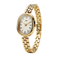 Jam Tangan Wanita Oval Vintage Minimalis Elegan, Quartz, Berbagai Warna, Fashion Mewah, Dial Kecil, Grosir