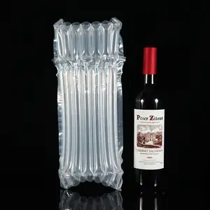 Bolha de almofada de ar de plástico sacos infláveis da coluna de ar para garrafas de vinho anti esmagamento com tamanhos diferentes