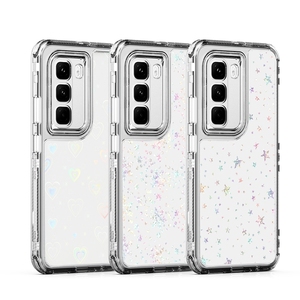 Coque transparente 3 en 1 en TPU antichoc pour Infinix Hot 50 Pro Plus 4G 50i NOTE40 Pro 5G <span class=keywords><strong>GT</strong></span> 20 Pro Transparent Cover Sticker - Product Image 2