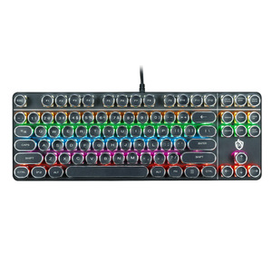 Teclado mecánico Meishang E-Zu 917 Punk, 87 teclas, retroiluminación RGB, teclado para juegos con cable, programable, para computadora de escritorio - Product Image 3