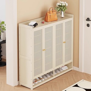 Tall Upright Shoe Cabinet With Doors Multi Layer Storage For Entryway Hallway Large Capacity Sneakers Boots High Heels Standing - Product Image 2