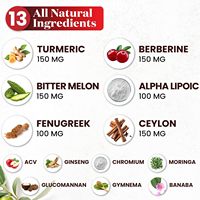 Gouttes liquides de supplément de berbérine à la cannelle de Ceylan, melon amer, glucomannane, gymnema, chrome, curcuma, panax ginseng, moringa